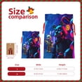 thumbnail image 3 of Pofeuu Five Nights At Freddy'S Print Christmas Gift Bag, Burlap Drawstring Pouch with Kraft Paper Card for Holiday, Party, and Birthday Wrapping-Small, 3 of 7