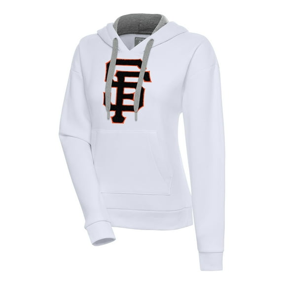 Women's Antigua  White San Francisco Giants Victory Pullover Hoodie