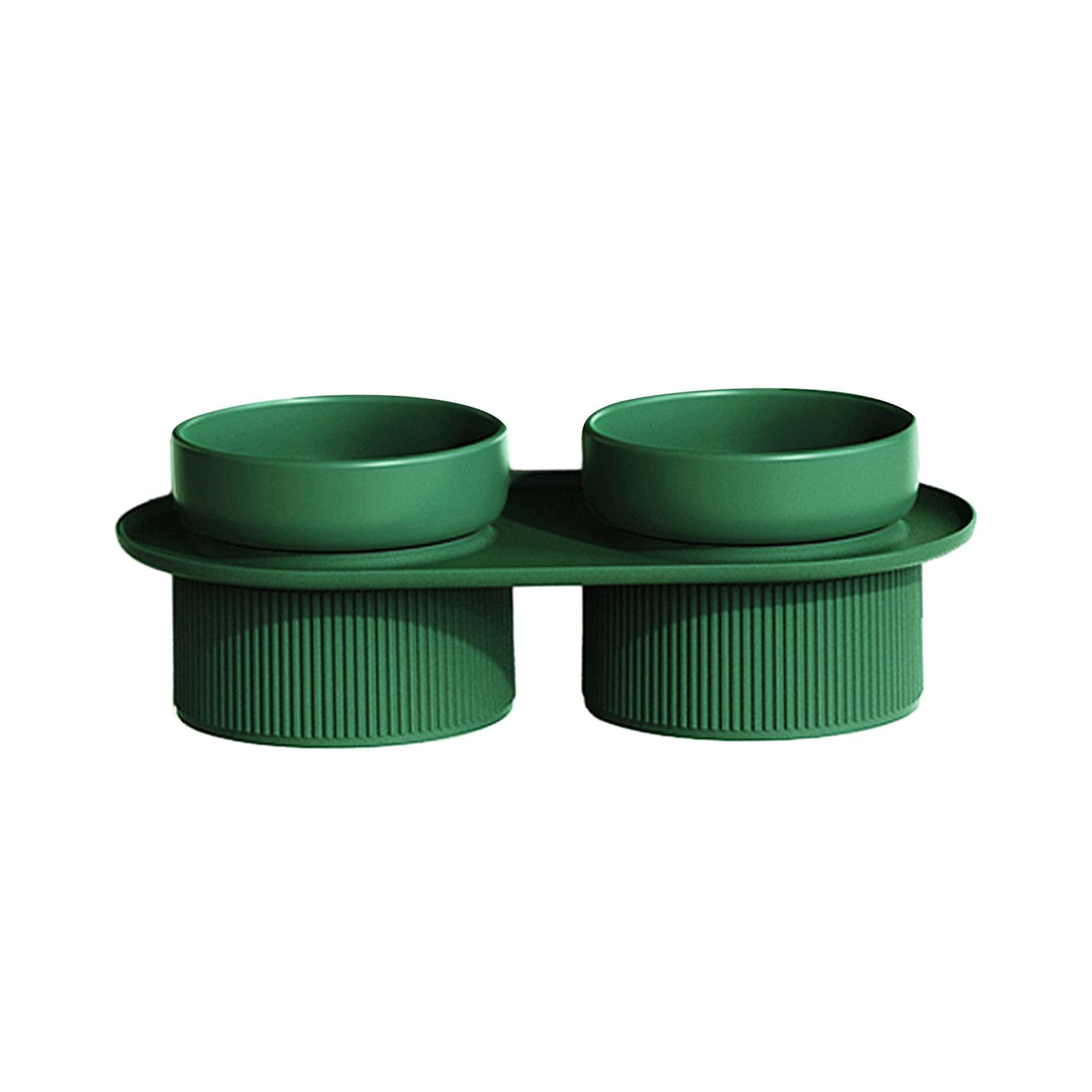 FITYLE Double Ceramic Cat Feeding Bowls Cat Bowls Puppy Bowls Ceramic Tall Cat Dishes Water Food Bowl for Medium Dog Indoor Cats