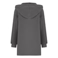 thumbnail image 5 of BiZtdJrK Womens Fleece Zip Up Jacket with Hooded Solid Color Long Sleeve Sweatshirt Jackets Casual Pockets Hoodies Coat Fall Clothes Today's Lightning Sales Gray M, 5 of 9