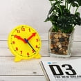 thumbnail image 5 of Uxcell 4 inch Teaching Clock Tell Time Analog Demonstration Clock 12 Hour 3 Pointers Geared, Yellow, 5 of 5