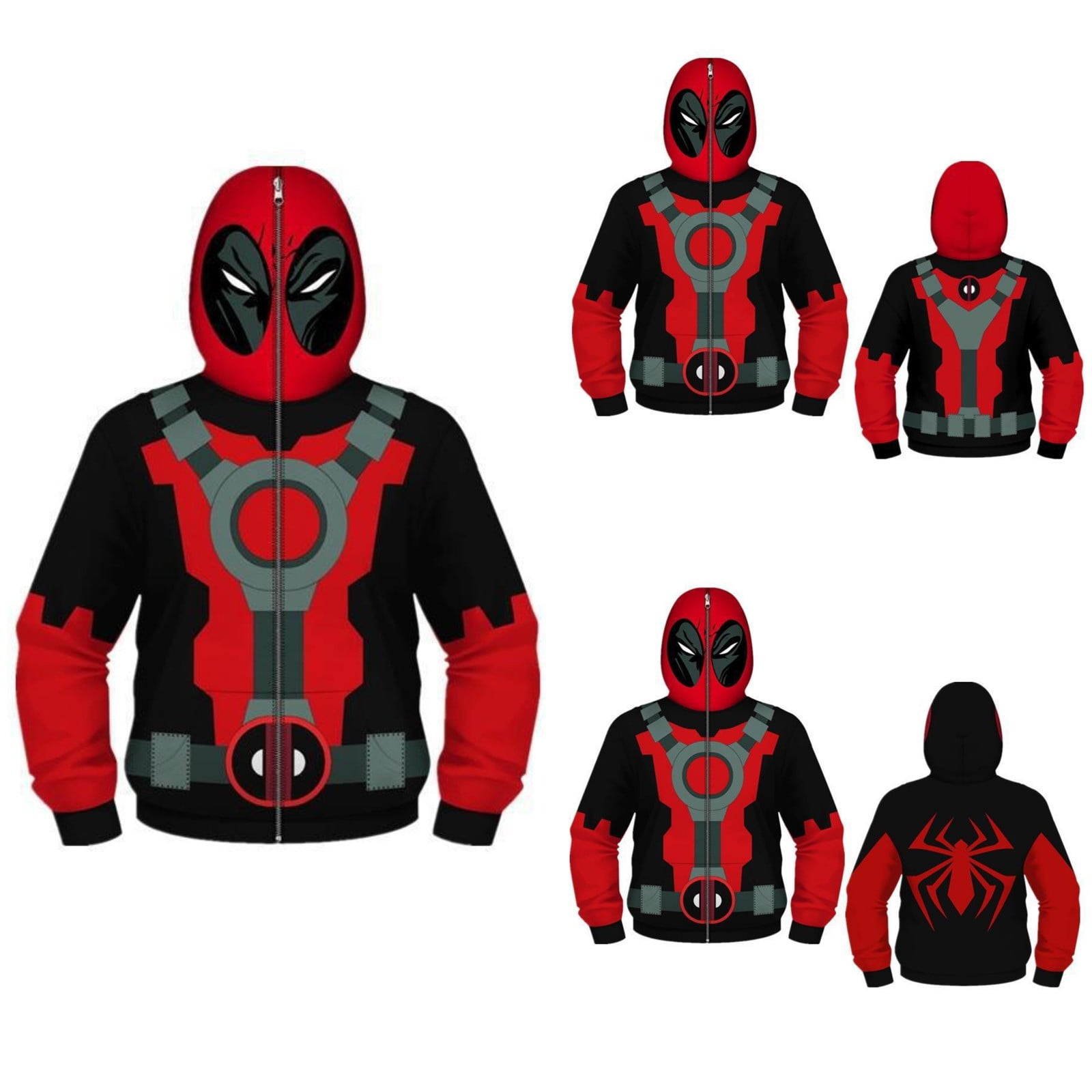 Superhero Halloween Deadpool Costume Clothes Child Fancy Dress Up