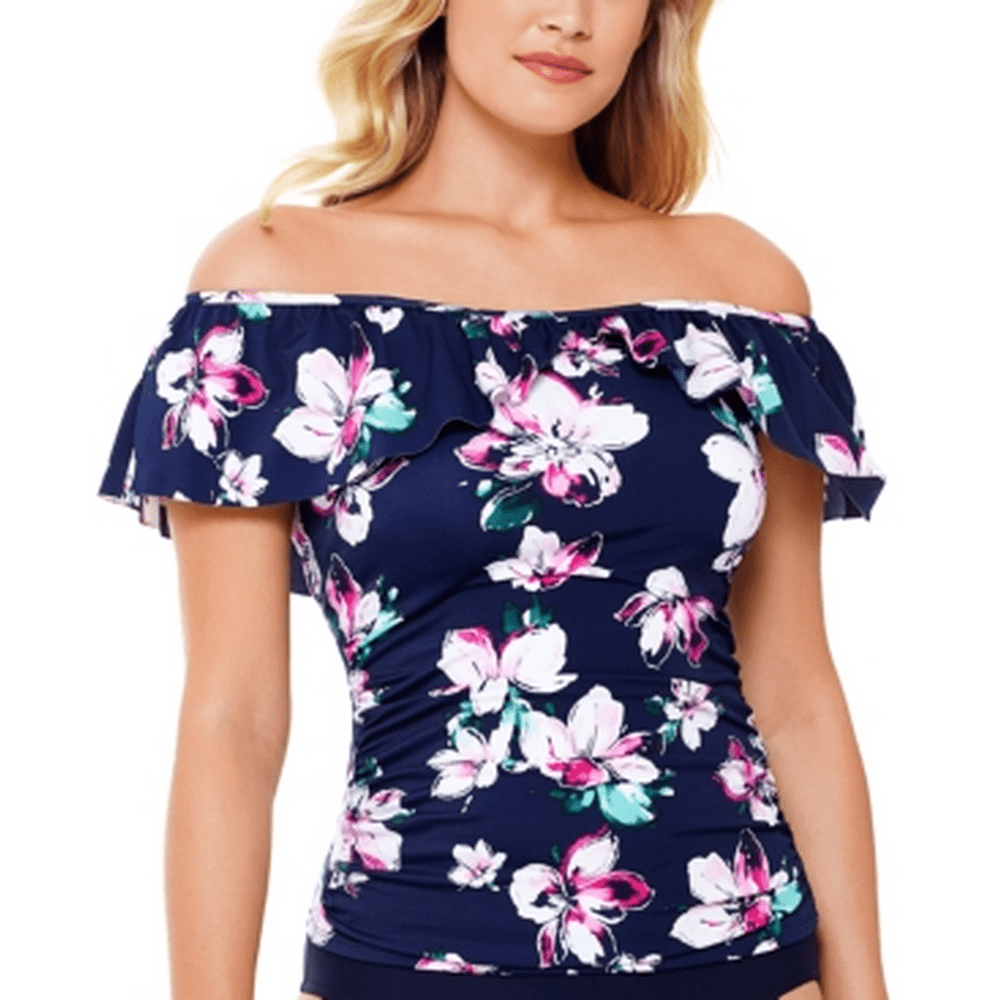 Swim Solutions Swim Solutions STATUS FLORAL NAVY Printed OffThe