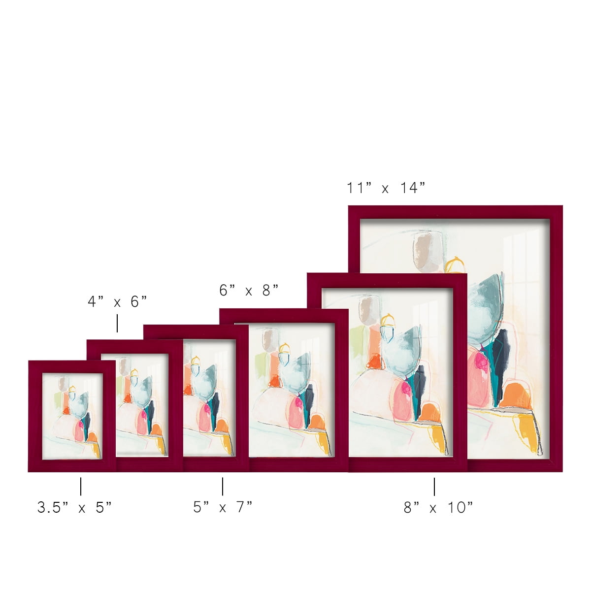 Factotum I -Framed Print w/glass-Cherry Red