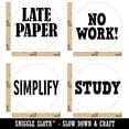 thumbnail image 2 of Teacher School Late Paper Simplify No Work Study Rubber Stamp Set for Scrapbooking Crafting Stamping - Medium 1 Inch, 2 of 7