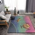thumbnail image 4 of DouZhe Steampunk Astronaut Spaceship Pattern Area Rugs Non-Slip Machine Washable Floor Mat, Galaxy Outer Space Style Carpet Doormat, 63x48 inches, 4 of 6