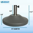 thumbnail image 3 of US Weight Premium 50 Pound Prefilled Umbrella Base for Patio Table - Grey, 3 of 6