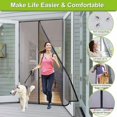 thumbnail image 2 of Magnetic Screen Door Self Closing, 68 x 78 inches, Grey Upgraded Polyester Thicken Mesh Mosquito Net for  Door, with Magnets, Keep Bugs Out, with Hook Tape$$Tools & Hardware Other, 2 of 10