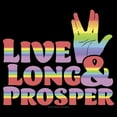 thumbnail image 2 of Men's Star Trek Live Long and Prosper Rainbow Hand  Graphic Tee Black 3X Large, 2 of 5