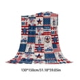 thumbnail image 3 of CaiYueKe 4th of July Throw Blanket American Flag Blue and Red Stars Throw Blankets Memorial Day Independence Day Patriotic Lightweight Cozy Flannel Blanket for Couch Sofa Bed Home Decorations, 3 of 7