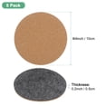 thumbnail image 3 of Uxcell 5-Pack Cork Plant Coasters, 4 Inch Fabric Plant Mat Cork Pads for Plants/Plant Coaster Mat [Grey], 3 of 7