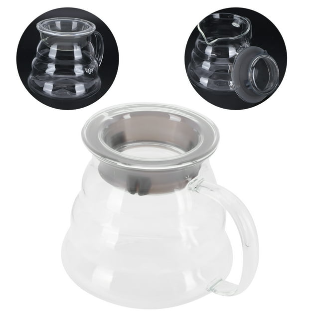 Glass Coffee Server Clear Glass Carafe Pot Professional for Bar Kitchen Counter
