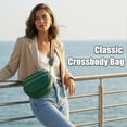 thumbnail image 2 of Bum Bags for Women Crossbody Bag, Trendy Crescent Shoulder Bags Spacious Fanny Packs Sling Bag Half Moon Purse, with Adjustable Strap, Green, 2 of 7
