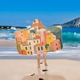 thumbnail image 2 of Yayeee Kids Hooded Towels Toddler Soft Absorbent Beach Bathing Wrap 50" x 23.5", Pink Cityscape Painting, 2 of 5