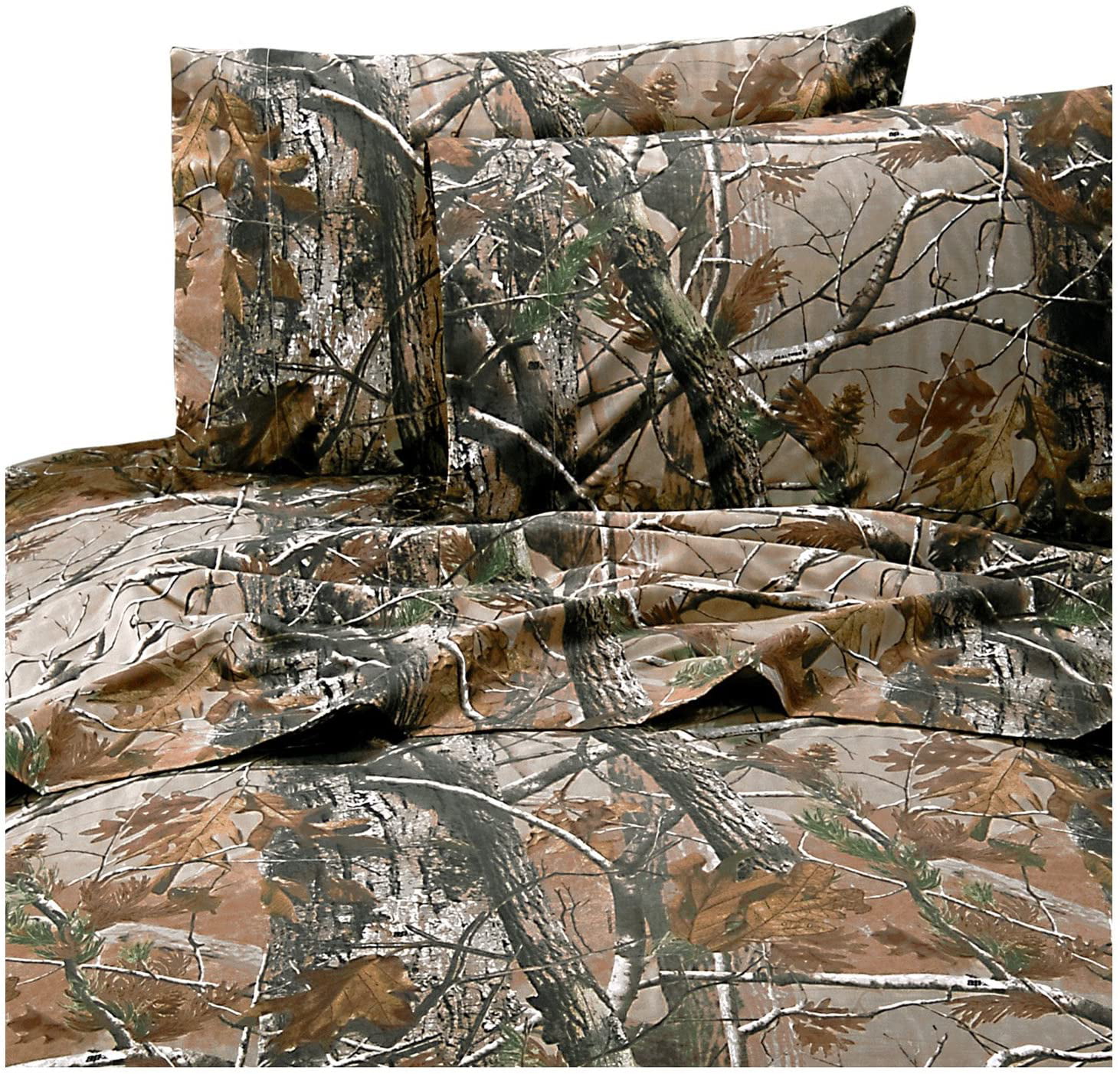 Realtree All Purpose Camo Comforter Set Bed in a Bag With Curtains 