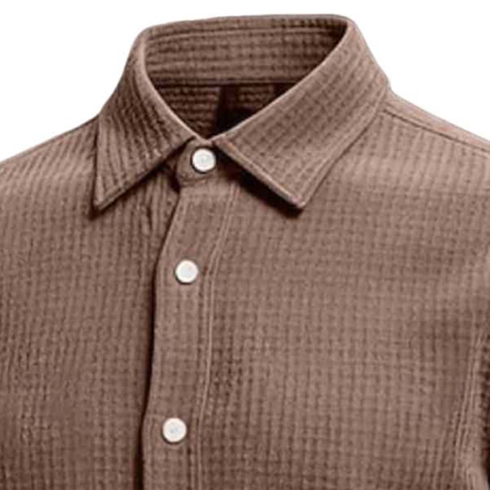 Long Sleeve Shirts for Men, Mens Long Sleeve Button Down Shirts Wrinkle Free Stretch Untucked Dress Shirts Business Casual Shirt