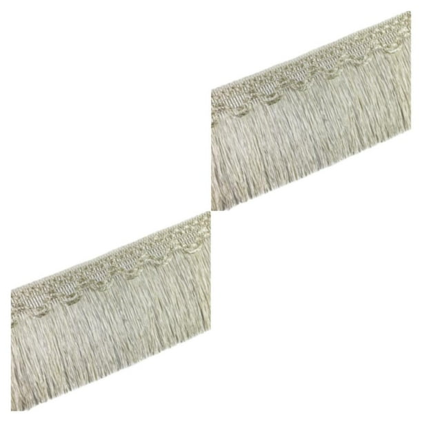 Inteprter La decoración de la cortina con borlas de flecos elegantes, el poliéster es duradero, cinta de encaje DIY, borlas de seda Jade claro diez 2Conjunto