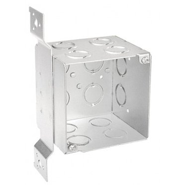 Allied Moulded 9343-NK 4-Inch Square Fiberglass Electrical Junction Box – 2-1/2" Deep, Off-White