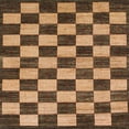 thumbnail image 1 of Ahgly Company Indoor Square Abstract Red Brown Checkered Area Rugs, 6' Square, 1 of 6