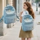 thumbnail image 1 of Mochila Escolar Femenina Estilo Coreano para Estudiantes de Secundaria, Personalizada, de Terciopelo a Rayas, Estilo Universitario., 1 of 6