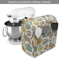 thumbnail image 2 of Colorful Stand Mixer Cover, Animals with Food Chicken Horse Apple Bread Snack Pack Cereals Fish, Kitchen Appliance Organizer Bag Cover with Pockets, 5 Quarts, Multicolor, by Ambesonne, 2 of 4