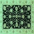 thumbnail image 1 of Ahgly Company Indoor Square Oriental Turquoise Blue Traditional Area Rugs, 8' Square, 1 of 4