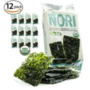 Organic Kimnori Seasoned Roasted Seaweed Snacks - 4g X 12 Pack Net 1.69 oz (48g) Kim Nori - 12 Individual Packs 12 Pack (Sea-Salt)