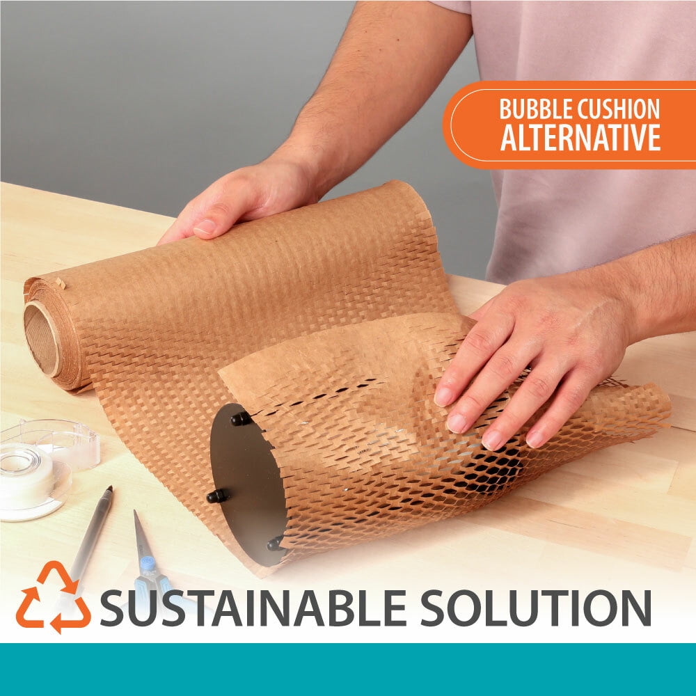 (3 pack) Pen+Gear 12 in. x 75 ft. Honeycomb Packing Paper & Cushioning Wrap, Perforated, Kraft, 1 Roll
