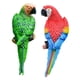 thumbnail image 2 of 2 figuras de loro para jardín, decoración de pared y árbol, adornos de animales Rojo verde, 2 of 9