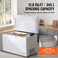 thumbnail image 6 of KFFKFF 12.8 Cu.ft / 345L Small Top-Open Chest Freezer 7-Speed​Temperature Control Removable Storage Basket, Freestanding 4 Detachable Baskets, 6 Casters, 6 of 8