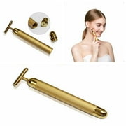 24k Gold Beauty Bar Facial Roller Face Vibration Skincare Massager Device