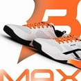 thumbnail image 5 of HUNDRED Beast Max Men Badminton Sport Shoes (Non Marking) | White-Orange | for Indoor Squash, Table-Tennis, Volleyball, Basketball & Paddle Pickle | Lightweight & Durable, 5 of 7