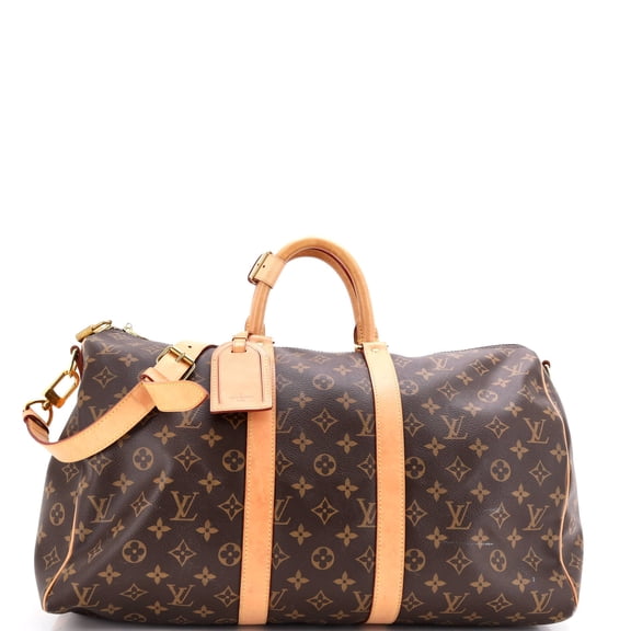 Pre-Owned Keepall Bandouliere Bag Monogram Canvas 45 By Rebag
