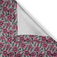 thumbnail image 5 of Ambesonne Luau Grommet Curtain, Pink Hibiscus Modern Leaf, 50" x 120", Pink Black and White, 5 of 6