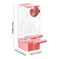 thumbnail image 7 of Bothyi Automatic Bird Feeder Clear Bird Cage Feeder for Lovebirds Cockatiel Budgies Pink, 7 of 7