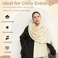 thumbnail image 4 of Women's Scarf Shawls and Wraps for Women Evening Dress Wedding Shawls for Bridesmaids for Bridesmaid Gifts Winter Scarves Scarves Beige, 4 of 6