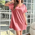 thumbnail image 2 of Sngxgn Women's Cotton Sleepwear Long Sleeves Nightgown Print Tee Sleep Dress(Pink,One Size), 2 of 4