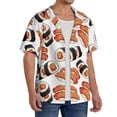 thumbnail image 2 of Goofa Sushi Roll Printed Men's Casual Short-sleeved Shirt,Lightweight Breathable Button-down,Summer Casual men's top,Versatile Fashion shirt-Small, 2 of 7