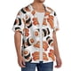 thumbnail image 2 of Balery Sushi Roll Camisa Casual de Manga Corta con Botones para Hombre, Texturizada, Estilo Cubano, para Playa, Verano-3X-Large, 2 of 5