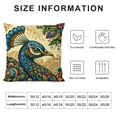 thumbnail image 6 of GOSMITH 2-Piece Short Plush Throw Pillow Cover Blue Green Peacock White, 6 of 6