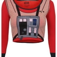 thumbnail image 3 of Star Wars Rebel Long Sleeve Women's Crop Top T-Shirt-Large, 3 of 7
