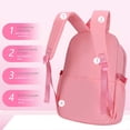 thumbnail image 5 of FUZHIQ Embroidery Letter School Backpack for 3rd 4th 5th 6th Grade Double Front Snap Straps Breathable Straps Bookbag, Pink, 5 of 9