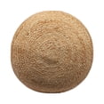 thumbnail image 4 of Ox Bay Julian Round Natural/Gray Striped Indoor Pouf Ottoman, 18"H x 18"W, 4 of 7