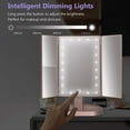 thumbnail image 6 of Trifold Lighted Vanity Makeup Mirror with 21 LED Lights,1x/2x/3x Magnification and Touch Screen Dimming,Two Power Supplies Makeup Mirror, Gift for Women, 6 of 15