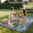 thumbnail image 4 of Boho Geometric Outdoor Rug for Patio/Deck/Porch, Non-Slip Large Area Rug 5 x 8 Ft, Southwest Abstract Traditional Art Indoor Outdoor Rugs Washable Area Rugs, Reversible Camping Rug Carpet Runner, 4 of 8