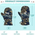 thumbnail image 3 of Eagle Clawing Waves Cold Weather Mittens Cozy Gloves with Adjustable Fit Perfect for Outdoor Fun, 3 of 7