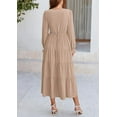 thumbnail image 3 of PRETTYGARDEN Women's Fall Maxi Dress Long Sleeve V Neck Tiered A Line Ruffle Elegant Flowy Spring Cocktail Party Dresses, 3 of 9
