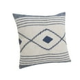 thumbnail image 5 of LR Home Ox Bay Hand-Woven Blue/White Geometric All-Natural Cotton Pillow Cover, 5 of 9