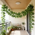 thumbnail image 5 of Yhmxh 5 Pack Artificial Green Leaves Vine Garlands, Green Hanging Ivy with Leaves, Artificial Greenery Hanging Vines for Wall, Ceiling, Patio, Wedding Party Home Indoor Outdoor Green Decoration, 5 of 6
