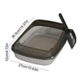 thumbnail image 3 of Cat Litter Box Open Top Large Size | High Sided Spill-Proof Scratch-Resistant PP Plastic | Non-Slip Base | Easy Clean | Includes Matching Scoop | 14.37"x10.63"x4.72" | Multiple Colors, 3 of 6